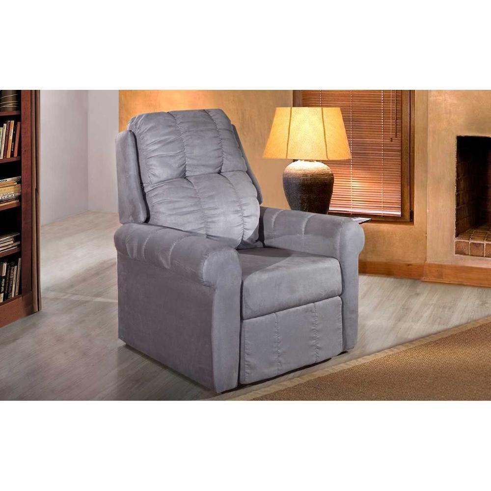 Poltrona Reclinável p/ Sala  MH1216 Slim Two Way Suede Cinza - Herval - 2