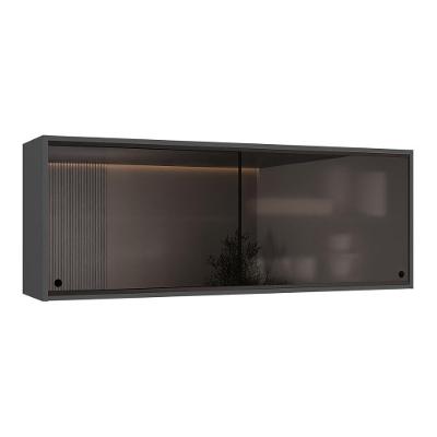 Armário Aéreo de Cozinha Milano MP2391 120cm 2 Portas Cinza Grafite Multimóveis