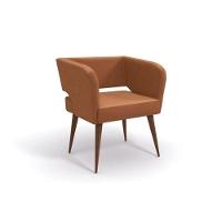 Poltrona Decorativa p/ Sala Antara Queen - Suede Café - Kappesberg - 1