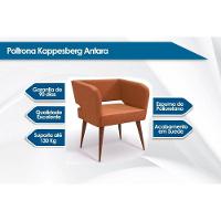 Poltrona Decorativa p/ Sala Antara Queen - Suede Café - Kappesberg - 2