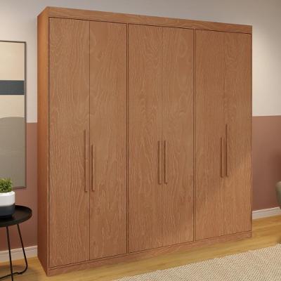 Guarda Roupa Casal CR35456 6 Portas de Bater 2 Gavetas Carvalho Vermontt Multimóveis