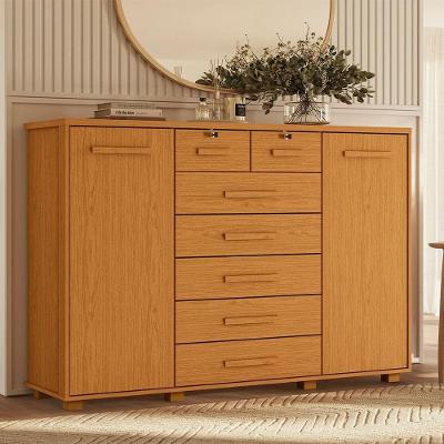 Cômoda Sapateira Riviera A04 7 Gavetas Mdp Mdf Cinamomo Lyam Decor