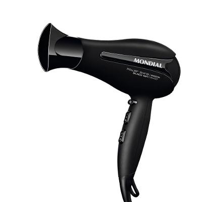 Secador de Cabelo Power Shine Sc-13-bi 2200W Tourmaline 3 Temperaturas Preto Mondial Bivolt