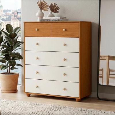 Cômoda para Quarto Varsóvia A04 6 Gavetas MDP e MDF Cinamomo Off White Lyam Decor