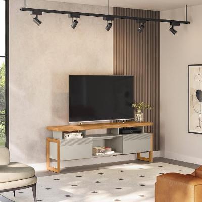 Rack Bancada Decorativo Elora 70 Polegadas 180cm MDF-MDP Off White Gran Belo