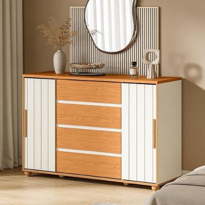 Cômoda Sapateira Parma A04 Flex 4 Gavetas MDF MDP Cinamomo Off White Lyam Decor