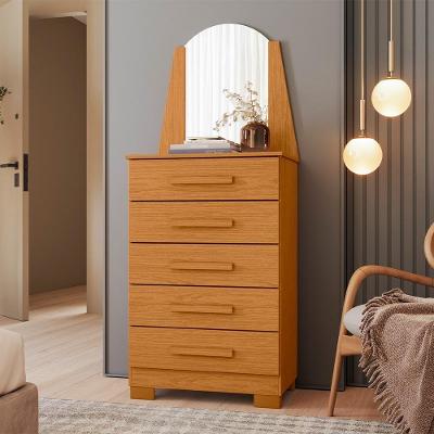 Cômoda para Quarto Savona A04 5 Gavetas MDP e MDF Cinamomo Lyam Decor