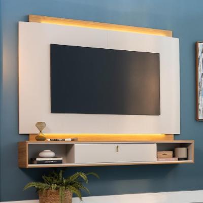 Painel para Tv Hogan G77 Até 75 Polegadas 200cm MDP com LED Off White Gran Belo