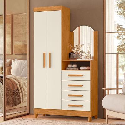 Cômoda Roupeiro Alba A04 4 Gavetas MDP MDF Puxador MDF Cinamomo Off White Lyam Decor