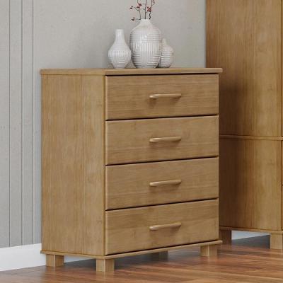 Cômoda Decorativa Naipe G74 4 Gavetas Madeira Maciça Marrom Gran Belo