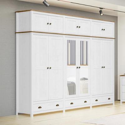 Guarda Roupa Bipartido Casal Osiris G74 12 Portas 3 Gavetas Branco-freijó Gran Belo