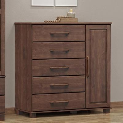 Cômoda Decorativa Naipe G74 5 Gavetas Madeira Maciça Café Gran Belo