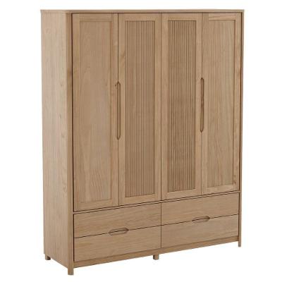 Guarda Roupa Casal 3305U 4 Portas Giratórias Madeira Maciça Taeda Tauari Milani Movelaria
