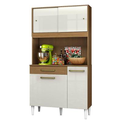 Kit Cozinha Compacta 2004306 4 Portas 91cm Atacama Off White Aramóveis
