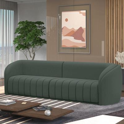Sofá Adam 4 Lugares 292cm Veludo Cinza G45 para Sala de Estar Gran Belo