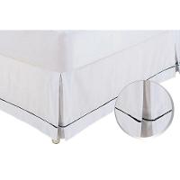 Saia Cama Box Casal Babado Ponto Palito Branco (140x190) - Ortobom - 3