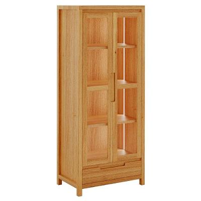 Cristaleira 1554N 2 Portas 3 Prateleiras Madeira Maciça Taeda Rustic Milani Movelaria