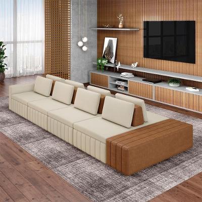 Sofá Modular Ilha Olimpo G45 4 Lugares 425cm Bege Linho Gran Belo