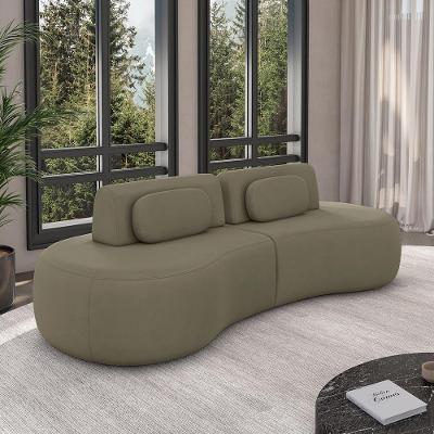 Sofá Modular França G45 4 Lugares Reclinável 240cm Marrom Veludo Castor Gran Belo
