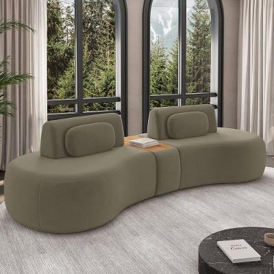 Sofá Modular França G45 3 Lugares Reclinável 342cm Marrom Veludo Castor Gran Belo