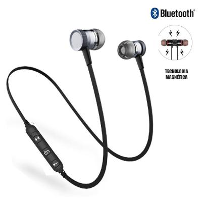Fone de Ouvido Bluetooth Magnetic Type Bt Headphone Dourado