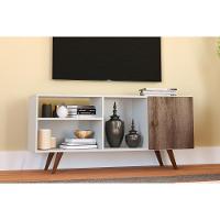 Rack para TV RT3014 até 47 Polegadas c/ 1 Porta Branco/Rustico - Movelbento - 2