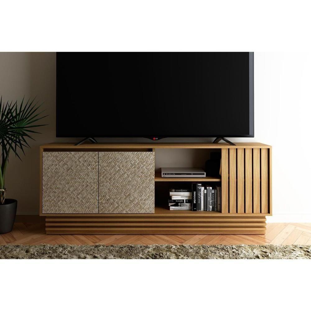 Rack Para Tv R1480 2 Portas Até 64 Polegadas Natural/palha - Tecno Mobili - 2