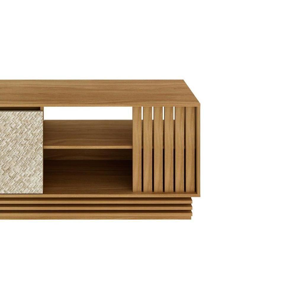 Rack Para Tv R1480 2 Portas Até 64 Polegadas Natural/palha - Tecno Mobili - 3