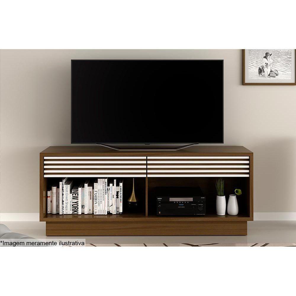 Rack Para Tv Ra2003 Até 42 Polegadas C/ 2 Gavetas E 2 Nichos Natural/off White - Tecno Mobili - 4