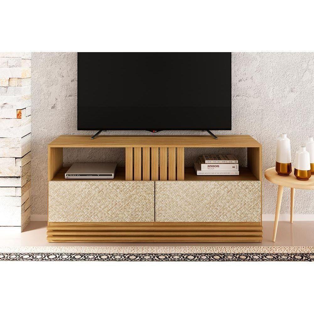 Rack para TV R1479 2 Gavetas até 42 Polegadas Natural/Palha - Tecno Mobili - 2