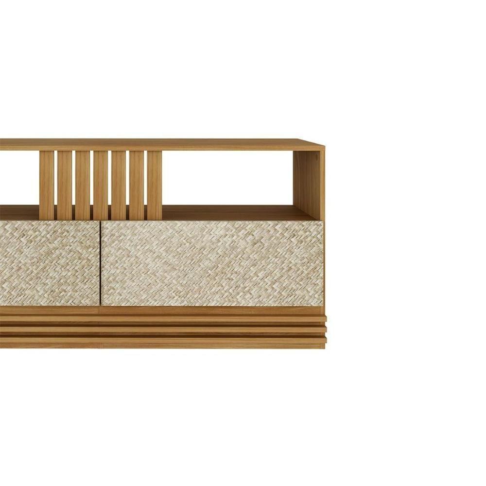Rack para TV R1479 2 Gavetas até 42 Polegadas Natural/Palha - Tecno Mobili - 4