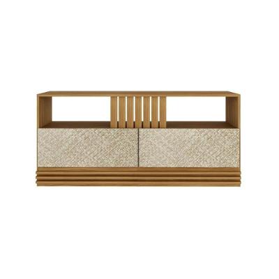 Rack para TV R1479 2 Gavetas até 42 Polegadas Natural/Palha - Tecno Mobili