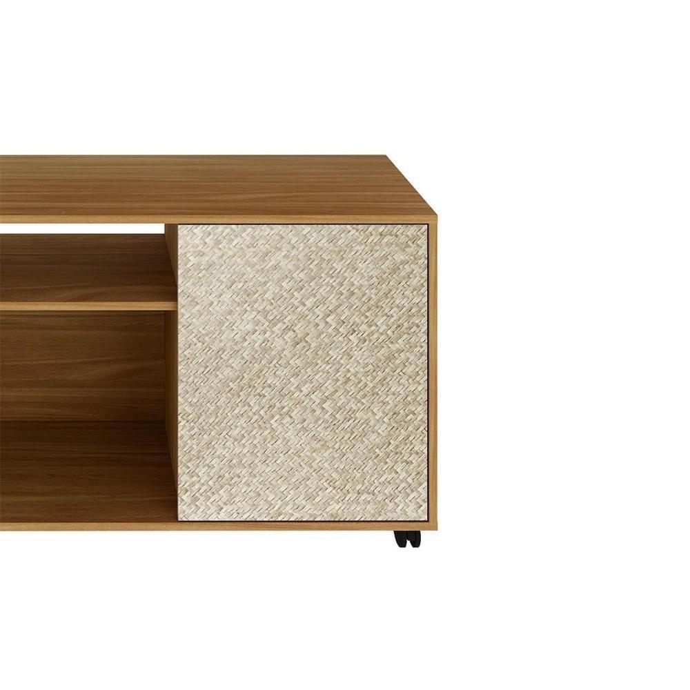 Rack para TV R1481 1 Porta até 42 Polegadas Natural/Palha - Tecno Mobili - 2
