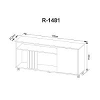 Rack para TV R1481 1 Porta até 42 Polegadas Natural/Palha - Tecno Mobili - 5