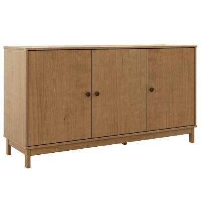 Buffet Balcao 1962 Contemporaneo 3 Portas Madeira Macica 160cm Marrom Milani Movelaria