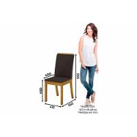 Sala de Jantar Completa Solus c/ Tampo Madeirado 160cm + 6 Cadeiras Isa Nature/Veludo Light Bege Vanilla - Henn - 3