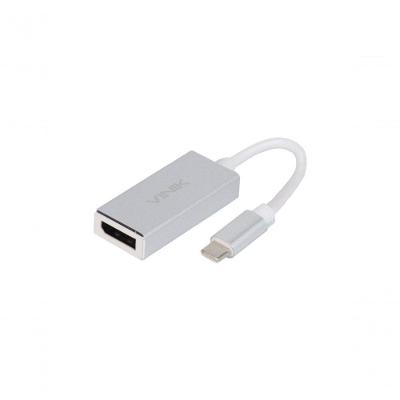 Adaptador USB-C para Displayport ATDPVN 4K 60Hz Cabo 11cm Cinza Vinik para Macbook e Chromebook
