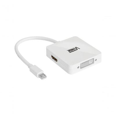 Adaptador Mini Displayport 3 em 1 para Dvi Hdmi e Displayport Vinik