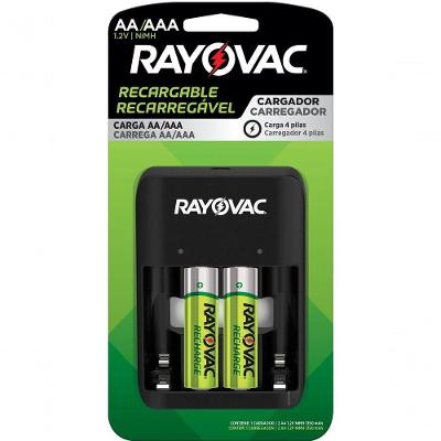 Carregador de Pilhas Rayovac Sm-4 Aa-aaa Usb Nimh com Indicador Led