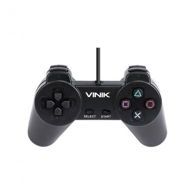 Controle Vinik Play 1 para Pc e Playstation 1 com Conexão Usb Plug And Play Preto