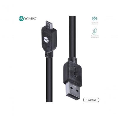 Cabo Usb X Micro Usb B 2.0 MUSB-1 para Sincronizar e Carregar 1 Metro Preto Vinik