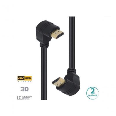 Cabo Hdmi 2.0 4k Ultra Hd 3d com Ethernet e Conectores 90 graus  Vinik