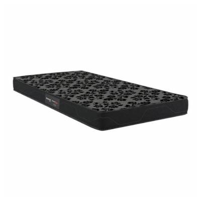 Colchão Solteiro Espuma D20 Firme 88x188x12 Preto Tecido Malha Inova