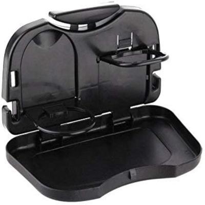 Bandeja Multifuncional para Carro Organizador de Latas Garrafa e Lanche em Plástico ABS Preto Yeet