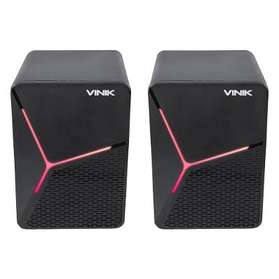 Caixa de Som Vinik Star 6W 2.0 Gamer Potência RMS 6W Canais 2.0 Conexão P2 3,5mm LED RGB