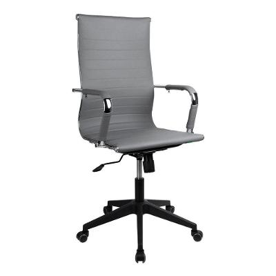 Cadeira Office Sirius COSSC02 Executiva Couro Sintético Giratória Reclinável Cinza Vinik