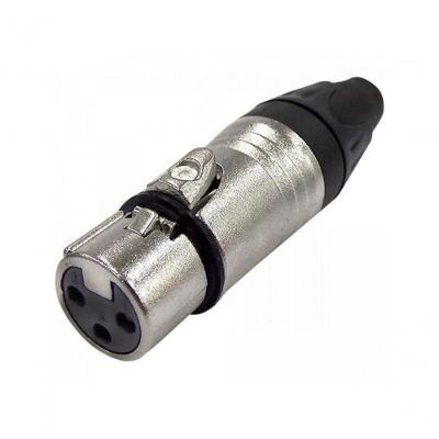 Conector Cannon Fêmea 3 Polos Storm JCCN0017 para Energia e Sinais em Metal Pct 10