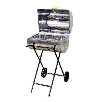 Churrasqueira com Carrinho Master Grill Grelha em Aço Inox 94x38x30cm Ouro Minas