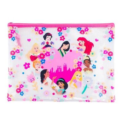 Estojo Necessaire Infantil Taimes Princesas Coração Disney 17x21cm 1 Unidade Transparente