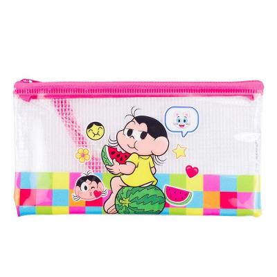 Estojo Necessaire Infantil Taimes Magali Turma da Mônica PVC Transparente 11,5x21cm